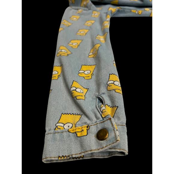 Vintage 90s Bart Simpson Denim Jacket All Over Print  Collectible Woman’s Jacket - Picture 5 of 16